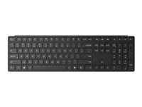 Lenovo Pro 6000 - Tastatur - multimodus - trådløs - 2.4 GHz, Bluetooth 5.3 - QWERTY - Nordisk - eklipsesvart - brun boks 4Y41S04703
