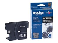 Brother LC980BK - Svart - original - blekkpatron - for Brother DCP-145, 163, 167, 193, 195, 197, 365, 373, 375, 377, MFC-250, 255, 290, 295, 297 LC980BK