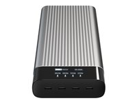 HyperJuice HJ245B - Strømbank - USB-C - 27000 mAh - 245 watt - PD 2.0, PD 3.0, QC 2.0, QC 3.0, Qualcomm Quick Charge 4.0+, Apple 2.4A - 4 utgangskontakter (4 x USB-C) HJ245B