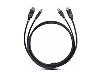 StarTech.com 6ft (1.8m) DisplayPort and USB 5Gbps KVM Cable - Tastatur / video / musekabel (KVM) - DisplayPort, USB-type A (hann) til DisplayPort, USB Type B (hann) - 1.8 m - 4K 60Hz støtte, HDR10-støtte - svart DU1226-KVM-CABLE