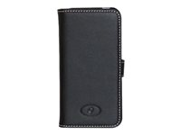 Insmat Exclusive - Beskyttende deksel for mobiltelefon - lær - svart 650-9989