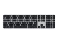 Apple Magic Keyboard with Touch ID and Numeric Keypad - Tastatur - trådløs - Bluetooth, USB-C - Svensk - svarte nøkler MMMR3S/A