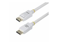 StarTech.com 6ft White VESA Certified DisplayPort 1.2 Cable with Latches - DisplayPort-kabel - DisplayPort (hann) låst til DisplayPort (hann) låst - DisplayPort 1.2 - 1.8 m - 4K 60Hz støtte, 2K 144Hz støtte, støtte for 1080p 240 Hz, halogenfri, passiv - hvit DP12-CABLE-6FTW
