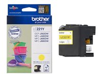 Brother LC221Y - Gul - original - blekkpatron - for Brother DCP-J562DW, MFC-J480DW, MFC-J680DW, MFC-J880DW LC221Y