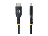StarTech.com 3m USB C Charging Cable, USB-IF Certified USB-C Cable, 240W - USB-kabel - 24 pin USB-C (hann) til 24 pin USB-C (hann) - USB 2.0 - 48 V - 5 A - 3 m - halogenfri, passiv, utvidet effektområde (EPR), støtte for Power Delivery 3,1 - svart USB2EPR3M