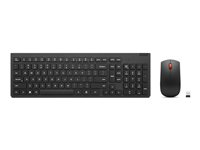 Lenovo Essential Wireless Combo Gen 2 - Tastatur- og mussett - trådløs - 2.4 GHz - Nordisk - svart - brun boks - CRU 4X31N50752