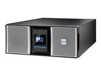 Eaton 9PX G2 9PX8KIRTNBPG2 - UPS (rackmonterbar/ekstern) - HotSwap - AC 200/208/220/230/240 V - 8000 watt - 8000 VA - enkeltfase - 9 Ah - Ethernet 10/100/1000, RS-232, USB - utgangskontakter: 17 - PFC - 4U - 19" - svart, sølv 9PX8KIRTNBPG2