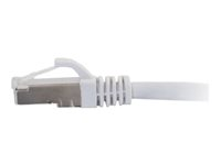 C2G Cat6a Booted Shielded (STP) Network Patch Cable - Koblingskabel - RJ-45 (hann) til RJ-45 (hann) - 10 m - STP - CAT 6a - formstøpt, uten hindringer, flertrådet - hvit 89941