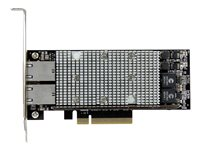 StarTech.com 2-Port 10Gb PCIe NIC with Native Link Aggregation - 10Gbase-t Ethernet Card - 100/1000/10000 Mbps LAN Card (ST20000SPEXI) - Nettverksadapter - PCIe 2.0 x8 lav profil - 10Gb Ethernet x 2 - svart - for P/N: BNDTB10GI, BNDTB210GSFP, BNDTB310GNDP, BNDTB410GSFP, BNDTB4M2E1, BNDTBUSB3142 ST20000SPEXI