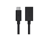 Belkin 3.0 USB-C to USB-A Adapter - USB-adapter - 24 pin USB-C (hann) reversibel til USB-type A (hunn) - USB 3.0 - 3 A - svart F2CU036BTBLK