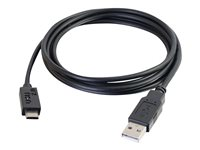 C2G 4m USB 2.0 USB Type C to USB A Cable M/M - USB C Cable Black - USB-kabel - USB (hann) til 24 pin USB-C (hann) - USB 2.0 - 4 m - formstøpt - svart 88873