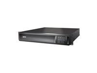 APC Smart-UPS X 1000 Rack/Tower LCD - UPS (kan monteres i rack) - AC 230 V - 800 watt - 1000 VA - RS-232, USB - utgangskontakter: 8 - 2U - svart SMX1000I