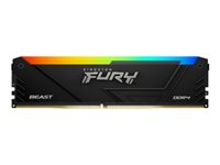 Kingston FURY Beast RGB - DDR4 - modul - 16 GB - DIMM 288-pin - 3200 MT/s / PC4-25600 - CL16 - 1.35 V - ikke-bufret - ikke-ECC - svart KF432C16BB2A/16