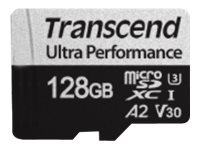 Transcend 340S - Flashminnekort - 128 GB - A2 / Video Class V30 / UHS-I U3 / Class10 - microSDXC TS128GUSD340S