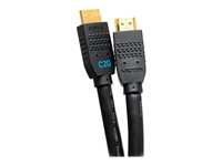 C2G 35ft Ultra Flexible 4K Active HDMI Cable Gripping 4K 60Hz - In-Wall M/M - HDMI-kabel med Ethernet - HDMI hann til HDMI hann - 10.7 m - svart - aktiv, 4K 60Hz støtte C2G10383