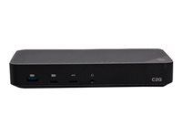 C2G USB-C 11-in-1 Hybrid DisplayLink and DP Alt Mode Triple 4K Docking Station with HDMI, DisplayPort, Ethernet, USB, 3.5mm Audio and Power Delivery up to 100W - Dokkingstasjon - USB-C / Thunderbolt 3 - HDMI, DP - 1GbE - 130 watt C2G54538