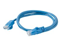 C2G Cat6 Booted Unshielded (UTP) Network Patch Cable - Koblingskabel - RJ-45 (hann) til RJ-45 (hann) - 2 m - UTP - CAT 6 - formstøpt, uten hindringer, flertrådet - blå 83388