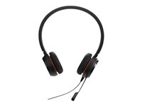 Jabra Evolve 30 II HS Stereo - Hodesett - on-ear - kablet - 3,5 mm jakk - akademisk (en pakke 10) 14401-40