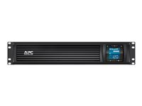 APC Smart-UPS C SMC1500I-2UC - UPS (kan monteres i rack) - AC 220/230/240 V - 900 watt - 1500 VA - RS-232, USB - utgangskontakter: 4 - 2U - svart - med APC SmartConnect SMC1500I-2UC