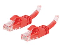 C2G Cat6 Booted Unshielded (UTP) Crossover Patch Cable - Krysskabel - RJ-45 (hann) til RJ-45 (hann) - 1.5 m - UTP - CAT 6 - formstøpt, uten hindringer, flertrådet - rød 83558