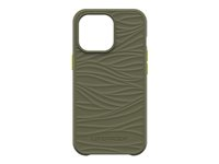LifeProof WAKE - Baksidedeksel for mobiltelefon - 85 % havbasert resirkulert plast - knepgrønn - mykt bølgemønster - for Apple iPhone 13 Pro 77-83561