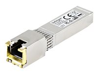 StarTech.com MSA Uncoded Compatible SFP+ Module, 10GBASE-T, SFP to RJ45 (Copper) for Cat6 and Cat5e, 10GE Gigabit Ethernet SFP+, RJ-45 (Copper) 30m, 10Gbps Transceiver SFP+ Copper Module - Lifetime Warranty (SFP10GBTST) - SFP+ transceivermodul - 10GbE - 10GBase-T, 10GBase-X - RJ-45 - opp til 30 m - TAA-samsvar - for P/N: PEX10GSFP SFP10GBTST
