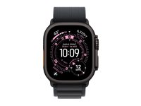 Apple Watch Ultra 3 - 49 mm - svart titan - Ja smartklokke med Alpine Loop - tekstil - svart - båndbredde: L - 64 GB - LTE, NFC, Wi-Fi 4, UWB, Bluetooth - 5G - 61.8 g MF0X4DH/A