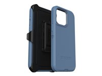 OtterBox Defender Series - Baksidedeksel for mobiltelefon - robust - MagSafe-samsvar - polykarbonat, syntetisk gummi - babyblå jeans (blå) - for Apple iPhone 15 Pro Max 77-94045