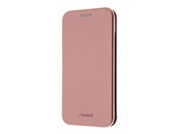 Insmat Exclusive - Lommebok for mobiltelefon - termoplast-polyuretan (TPU), kartong+papir, polyuretan - roserosa - for Samsung Galaxy A15, A15 5G 650-3227