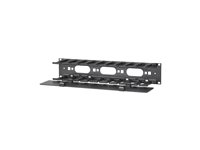 APC Horizontal Cable Manager Single-Sided with Cover - Rack-kabelføringssett - svart - 2U - 19" - TAA-samsvar - for P/N: SCL500RM1U, SMT750RM2UCNC, SMTL2K2RM2UCL, SMTL2K2RM2UCLNC, SMTL3KRM2UCL AR8600A