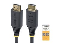 StarTech.com 1.6ft (50cm) Premium Certified High Speed HDMI Cable, 4K60Hz - Premium High Speed - HDMI-kabel med Ethernet - HDMI hann til HDMI hann - 50 cm - svart - passiv, 4K 60Hz støtte HDMI2-CABLE-4K60-50C