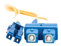 C2G LC-SC 9/125 OS1 Duplex Singlemode PVC Fiber Optic Cable (LSZH) - Koblingskabel - SC-enkeltmodus (hann) til LC-enkeltmodus (hann) - 15 m - 15 m - fiberoptisk - dupleks - 9 / 125 micron - OS1 - halogenfri - gul 85592