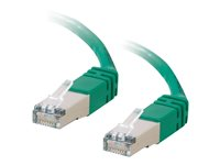 C2G Cat5e Booted Shielded (STP) Network Patch Cable - Koblingskabel - RJ-45 (hann) til RJ-45 (hann) - 3 m - STP - CAT 5e - formstøpt - grønn 83832