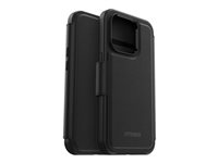 OtterBox - Lommebok for mobiltelefon - MagSafe-samsvar - syntetisk skinn, magnet - skygge (svart) - for Apple iPhone 14 Pro 77-90284