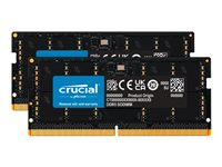 Crucial - DDR5 - sett - 64 GB: 2 x 32 GB - SO DIMM 262-pin - 5600 MHz / PC5-44800 - CL46 - 1.1 V - ikke-ECC CT2K32G56C46S5