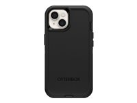 OtterBox Defender Series - Baksidedeksel for mobiltelefon - MagSafe-samsvar - polykarbonat, syntetisk gummi - svart - for Apple iPhone 15 Pro Max 77-92550