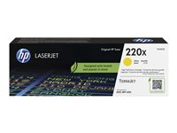 HP 220X - Høy ytelse - gul - original - LaserJet - boks - tonerpatron (W2202X) - for Color LaserJet Pro 4201dn, 4201dne, 4201dw, 4201dwe, 4202dn, 4202dw, 4203dw W2202X