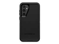 OtterBox Defender Series - Baksidedeksel for mobiltelefon - polykarbonatskall, glidetrekk i syntetisk gummi, polykarbonathylster - svart - for Samsung Galaxy S23 FE 77-94283