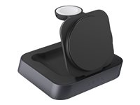 ZENS Nightstand Charger Pro 2 - Trådløst ladestativ + AC-strømadapter - 20 watt - Apple Fast Charge (trådløs lading (15W), trådløs lading (5W)) - svart ZEDC28B/00