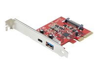 StarTech.com 2-Port 10Gbps USB-A & USB-C PCIe Card, USB 3.1 Gen 2 PCI Express Type C/A Host Controller Card Adapter, USB 3.2 Gen 2x1 PCIe Desktop Expansion Add-On Card, Windows/macOS/Linux - Full/Low-Profile - USB-adapter - PCIe 3.0 x4 - USB-C 3.1 x 1 + USB 3.1 Gen 2 x 1 - for P/N: S251BMU313, S251BPU313, S252BU313R PEXUSB311AC3