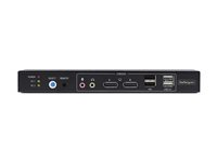 StarTech.com 2-Port Dual-Monitor DP KVM Switch w/Video Matrix, 4K 60Hz - KVM / lyd / USB-svitsj - 2 x KVM/lyd/USB - 1 lokalbruker - stasjonær - TAA-samsvar P2ADD121D-KVM-SWITCH