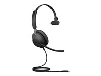 Jabra Evolve2 40 SE MS Mono - Hodesett - on-ear - kablet - USB-C, USB-A - lydisolerende - Certified for Microsoft Teams 24189-899-799