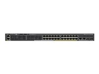 Cisco Catalyst 2960X-24PSQ-L - Switch - Styrt - 24 x 10/100/1000 (8 PoE+) + 2 x Gigabit SFP + 2 x 10/100/1000 - stasjonær, rackmonterbar - PoE+ (110 W) WS-C2960X-24PSQ-L