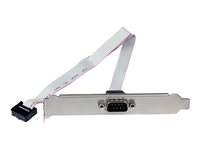 StarTech.com 16in (40cm) 9 Pin Serial Male to 10 Pin Motherboard Header Slot Plate - motherboard Serial Port Adapter (PLATE9M16) - Serielt panel - DB-9 (hann) til 10 pin IDC (hunn) - 41 cm - grå PLATE9M16