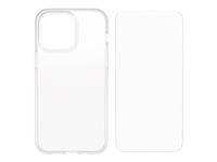 OtterBox React Series - Baksidedeksel for mobiltelefon - blank - med Trusted Glass-skjermbeskytter - for Apple iPhone 14 Pro Max 78-80929