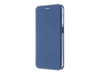 Insmat Exclusive - Lommebok for mobiltelefon - kartong+papir+aluminiumsfolie, polyuretan, termoplastisk polyuretan (TPU) holder - elektrisk blå - for Samsung Galaxy S23 FE 650-3214