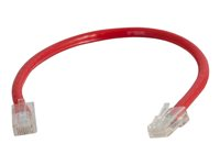 C2G Cat5e Non-Booted Unshielded (UTP) Network Patch Cable - Koblingskabel - RJ-45 (hann) til RJ-45 (hann) - 2 m - UTP - CAT 5e - flertrådet, uniboot - rød 83083