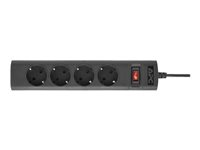 APC UPS Power Strip PZ42IZ-GR - Flerkoplingslist (rackmonterbar/ekstern) - AC 230 V - 2500 watt - inngang: IEC 60320 C14 - utgangskontakter: 4 (power CEE 7/3) - 1.5 m kabel - for P/N: SMC1000IC, SMT750RMI2UC PZ42IZ-GR