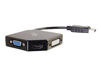 C2G DisplayPort to HDMI, VGA, DVI Adapter Converter - M/F - Videokonverter - DVI, HDMI, VGA - DVI, HDMI, VGA - svart 54340