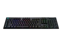 Logitech Gaming G915 - Tastatur - bakgrunnsbelyst - trådløs - USB, Bluetooth, 2.4 GHz - Pan Nordic - tastsvitsj: GL Clicky - svart 920-009108